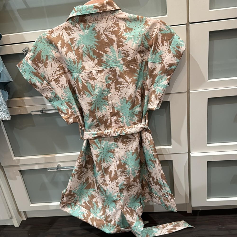 Short Romper Palm Tree Pattern Small Fili By Kya - image 6